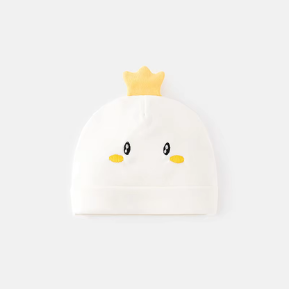 Adorable Embroidered Cotton Baby Cap - Newborn