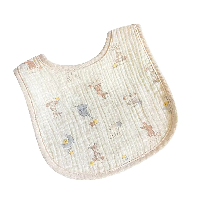 Soft Touch Muslin Baby Bib - 6 Layer Cotton, RashFree