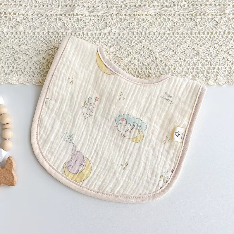 Soft Touch Muslin Baby Bib - 6 Layer Cotton, RashFree