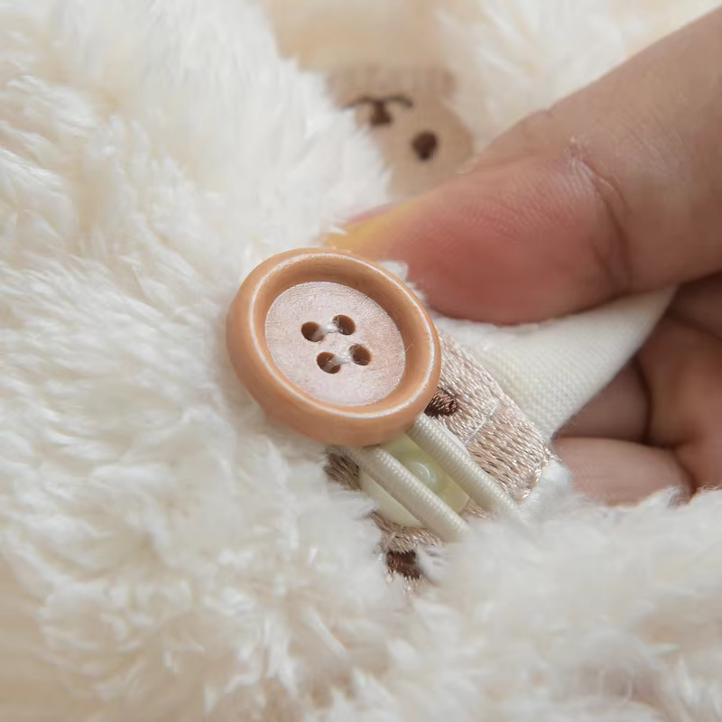 Baby Coral Velvet Hooded Windproof Cloak