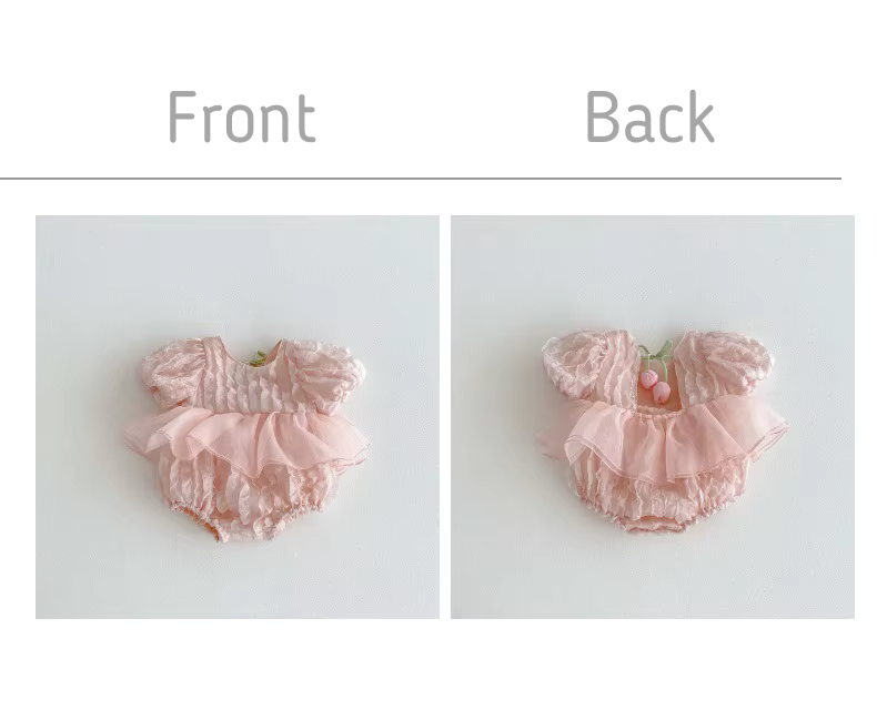 Pink Petal Ruffle Baby Romper
