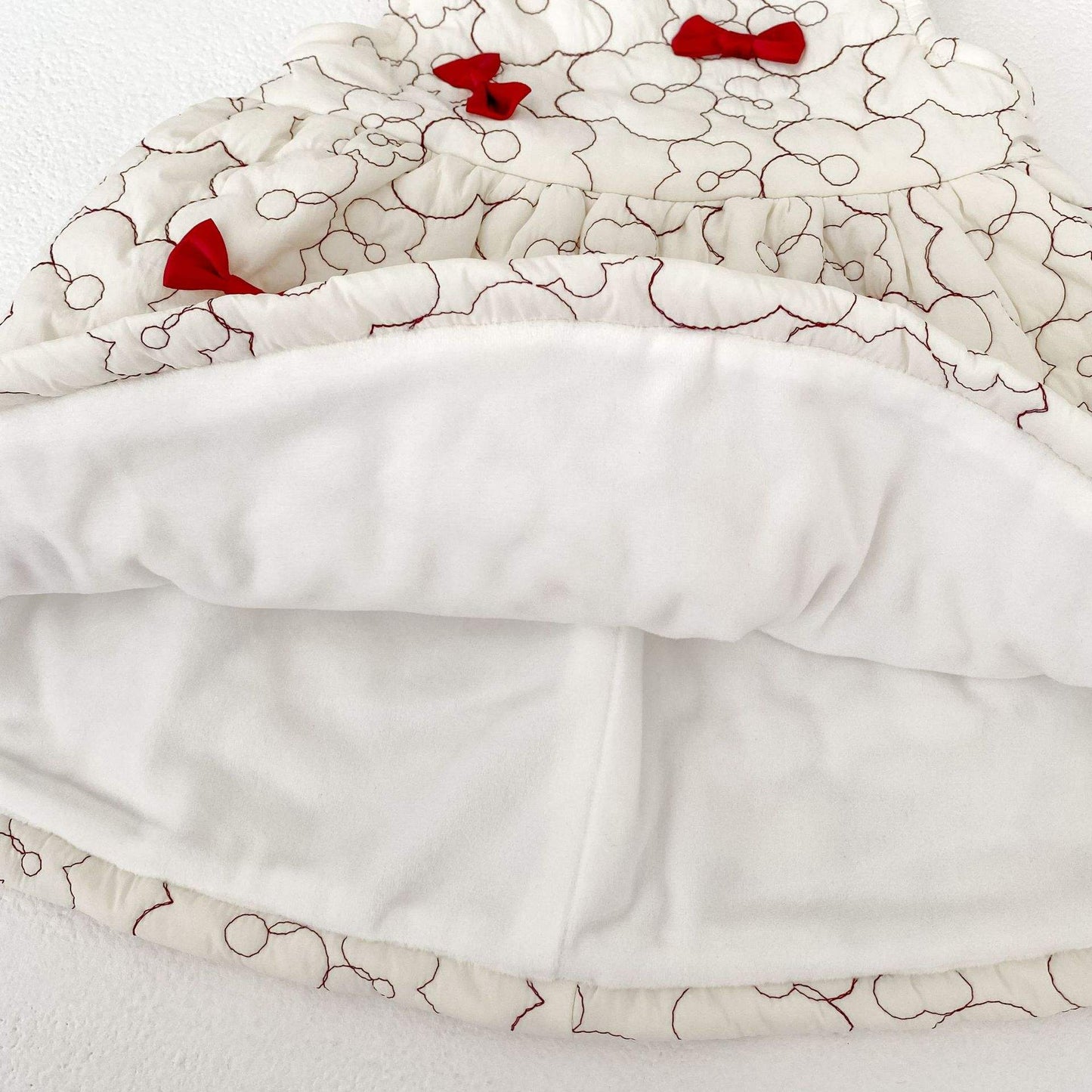 Winter Girls Plush Bow Dress | Quilted, Warm, Sleeveless & Fleece Lined