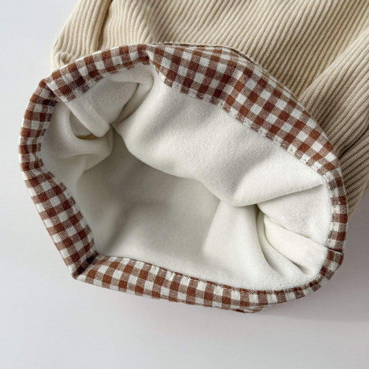 Wide-Leg Winter Corduroy Pants – Thick Fleece Lined