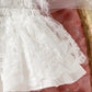 Celine White Feathered Romper