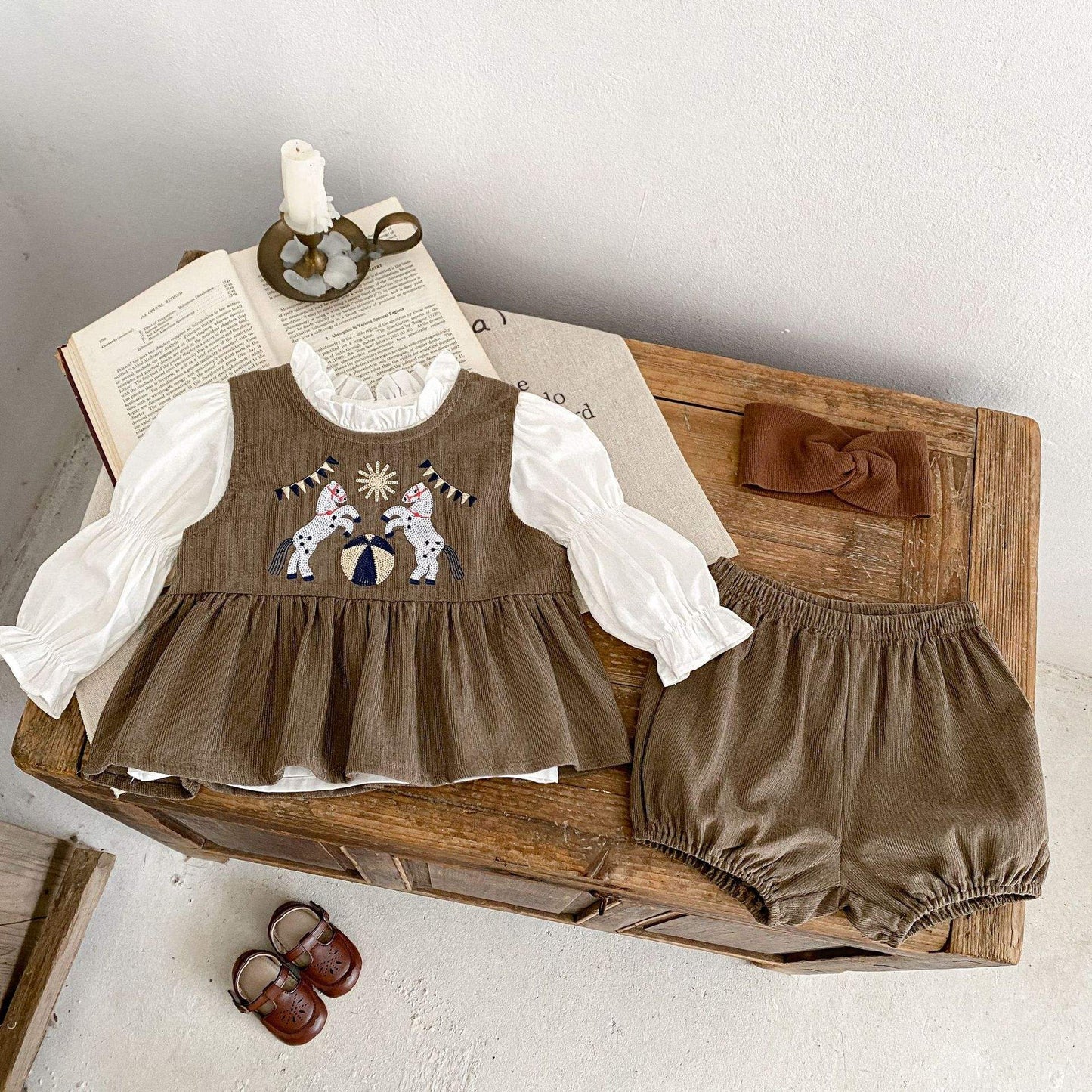 Autumn Girls Corduroy 3-Piece Set- 3-Piece Set