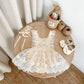 Net Laced Baby Rompers for Summer Parties