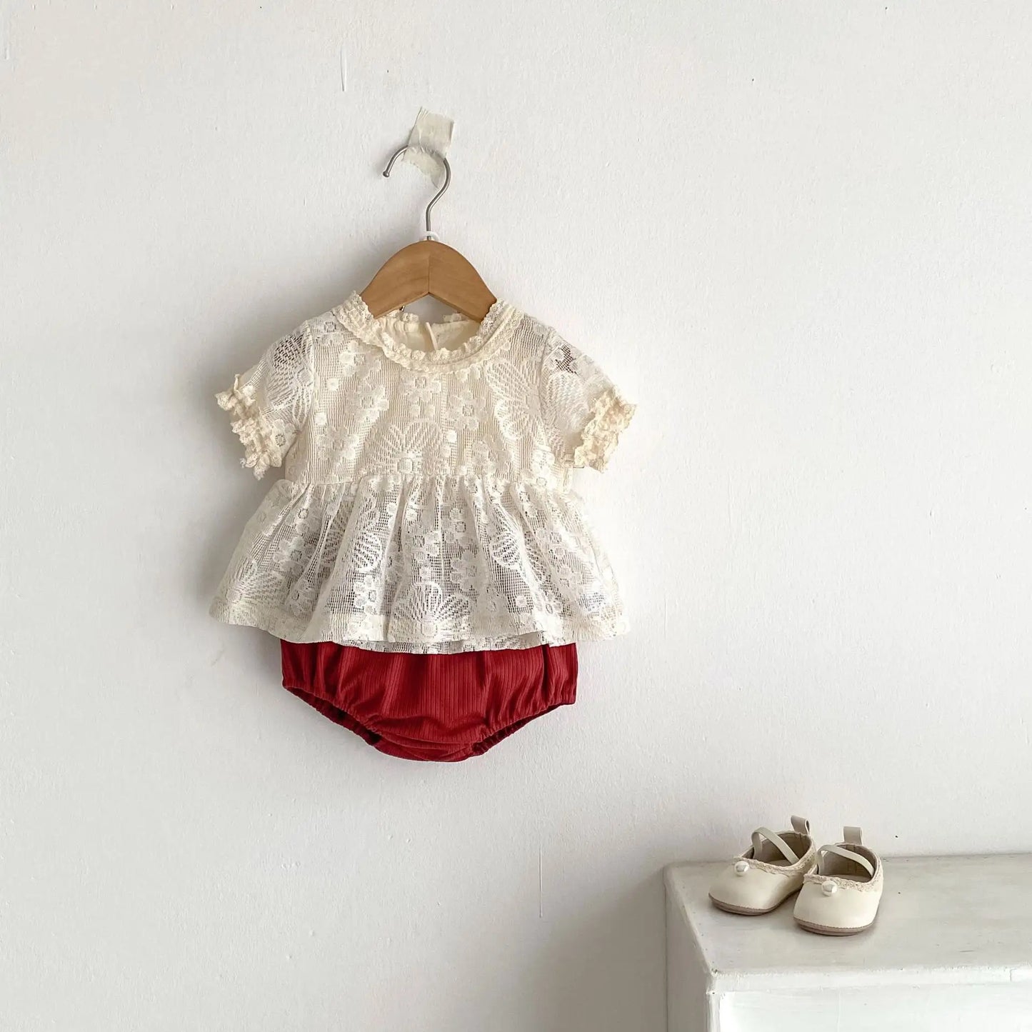 Claire's  Lace Top & Shorts Set