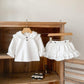 White polka dot dress and skirt set by CrazyToes