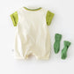 Summer Crocodile Romper: Cotton Infant Short Sleeve