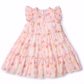 Floral Pink dress with ruffled sleeves by  CrazyToes