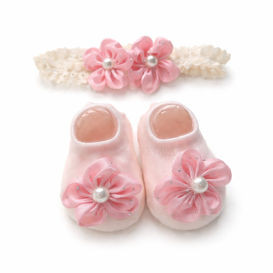 Infant booties Pink