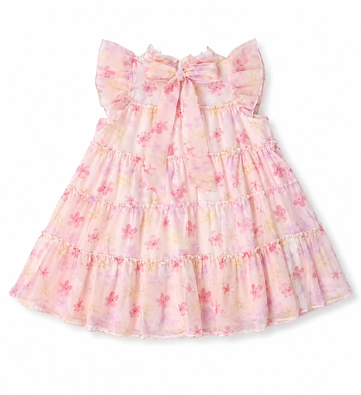 Floral dress with a bow on the back