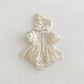 White lace baby romper with bonnet by crazy toes