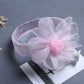 Lace Headband with Large Organza Flower
