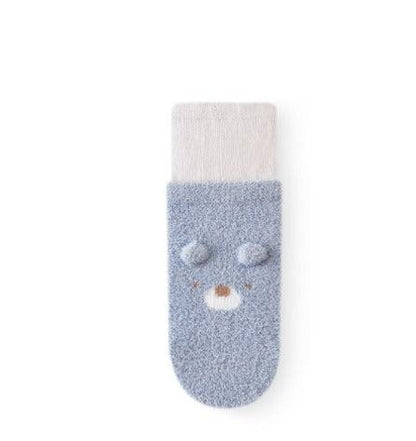 Thickened Anti-Slip Winter Socks – Warm & Cozy in Blue