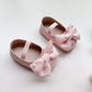 Breathable Baby Girl Party Shoes with Bow Design