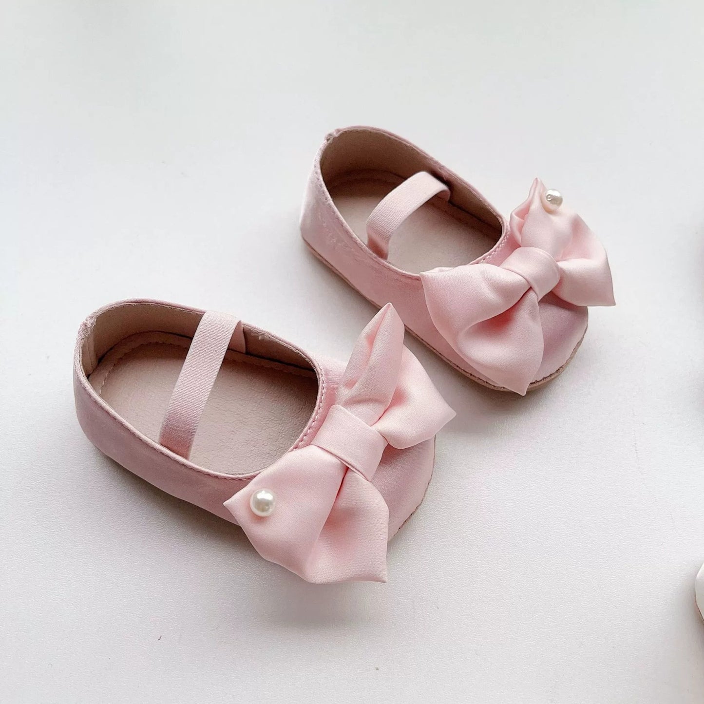Breathable Baby Girl Party Shoes with Bow Design