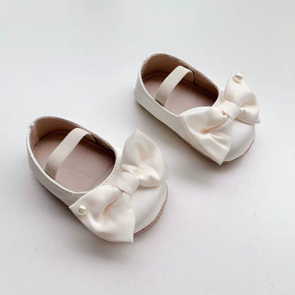 Breathable Baby Girl Party Shoes with Bow Design