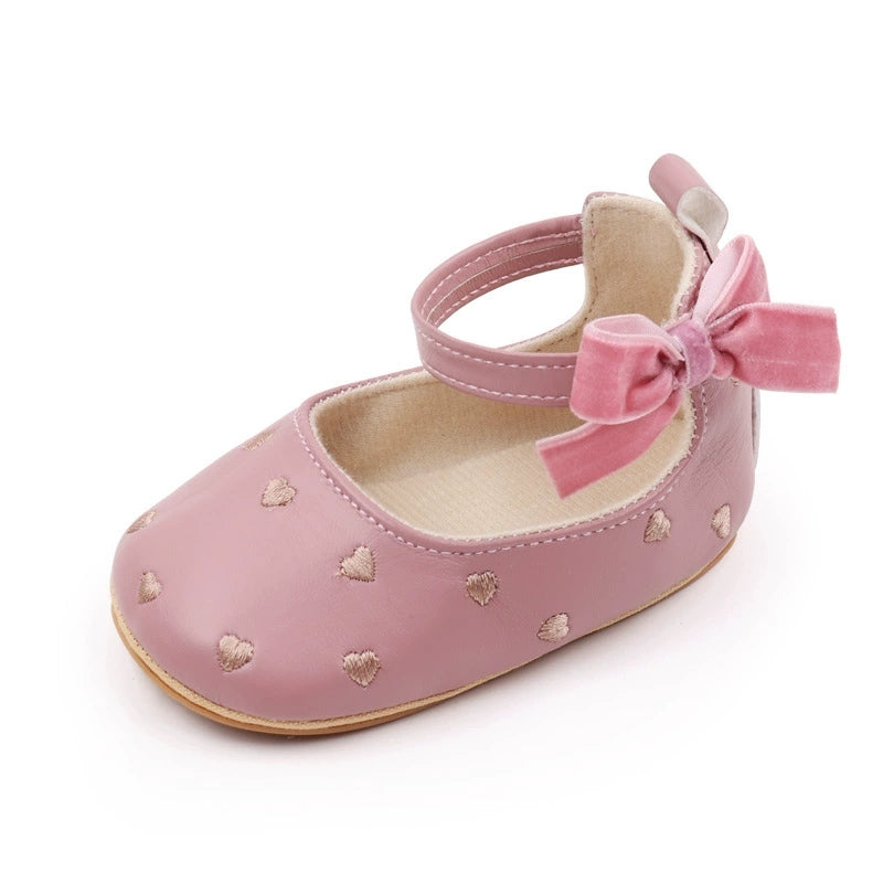 Baby Girl Princess Shoes with Velvet Bow