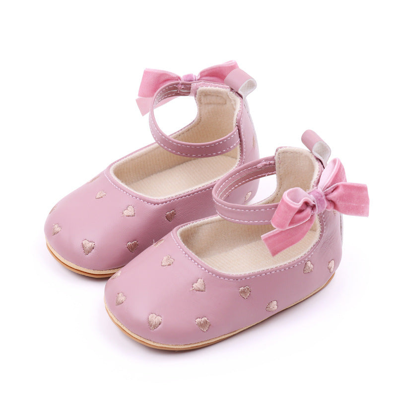 Baby Girl Princess Shoes with Velvet Bow