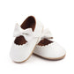 Faux Leather Baby Shoes with Bow- Anti-Skid & Comfy