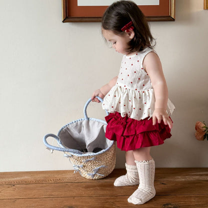 Ruby's Polka Dot Girls Top & Shorts Set