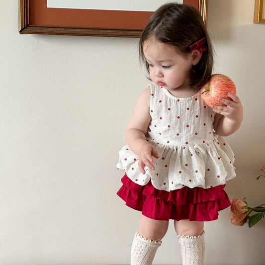 Ruby's Polka Dot Girls Top & Shorts Set