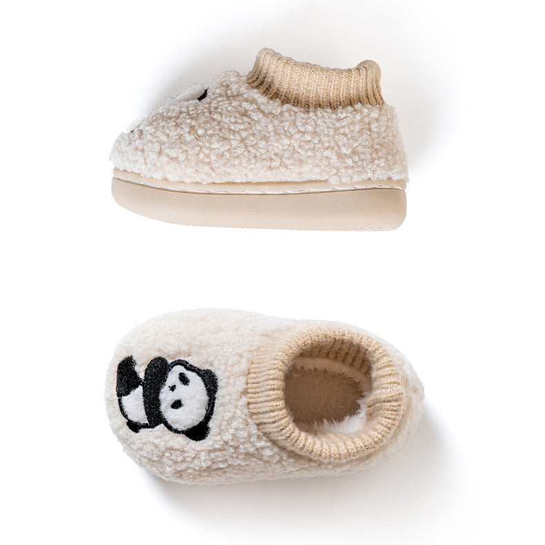 Cute Panda Toddler Booties Warm Anti-Slip Flexible Sole