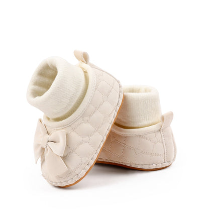 SnowBelle Bow Baby Booties