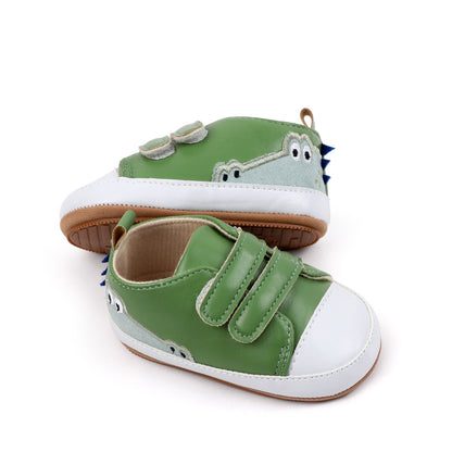 Little Dino Green Baby Sneakers