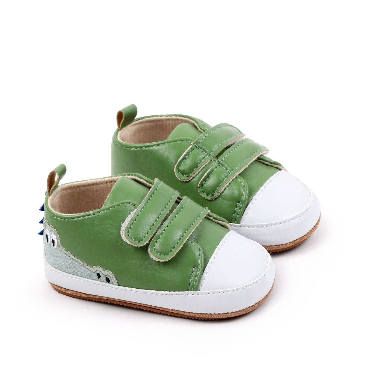 Little Dino Green Baby Sneakers