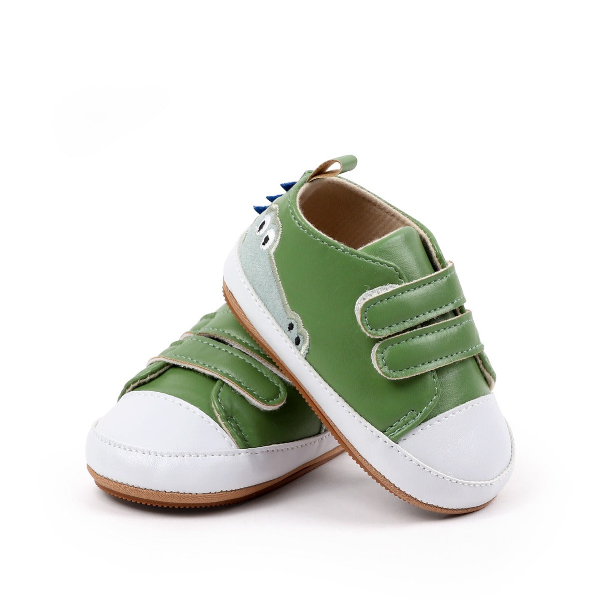 Little Dino Green Baby Sneakers