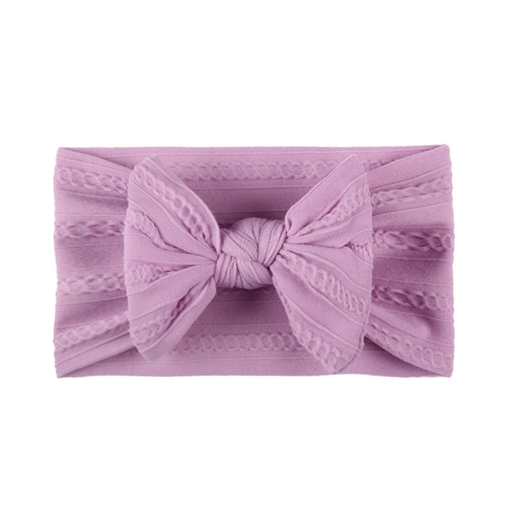 Soft Jacquard Headbands with bow for Baby Girls
