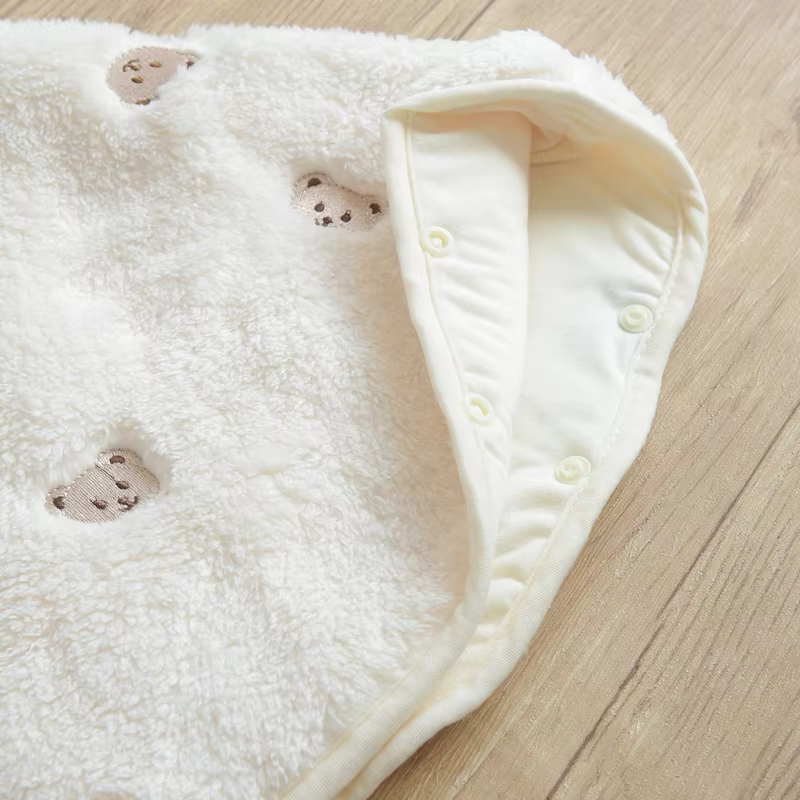 Baby Coral Velvet Hooded Windproof Cloak
