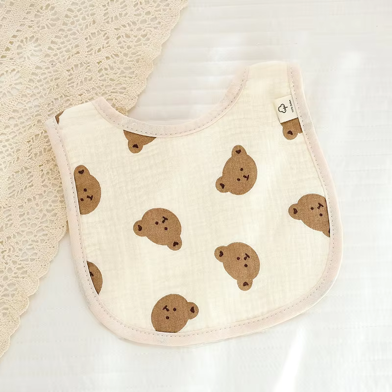 Soft Touch Muslin Baby Bib - 6 Layer Cotton, RashFree