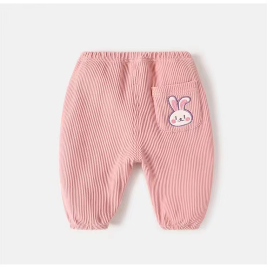 Corduroy Baby Pants – Pink Bunny