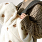 Baby Coral Velvet Hooded Windproof Cloak