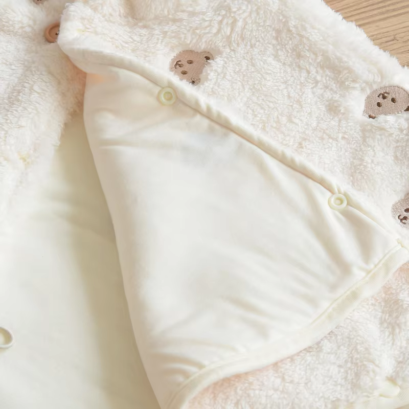 Baby Coral Velvet Hooded Windproof Cloak
