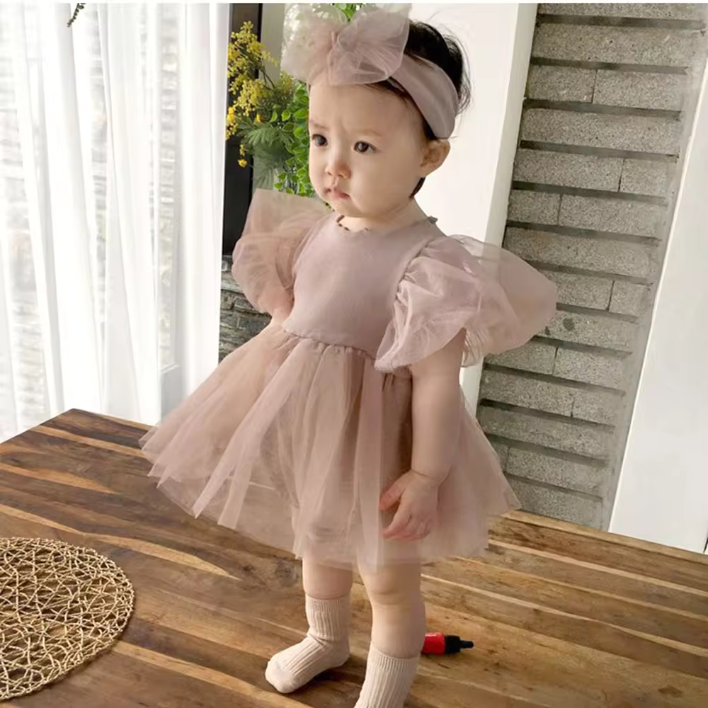 Enchanting Bubble Frock: Dress Your Little Princess in Style with matching  headband