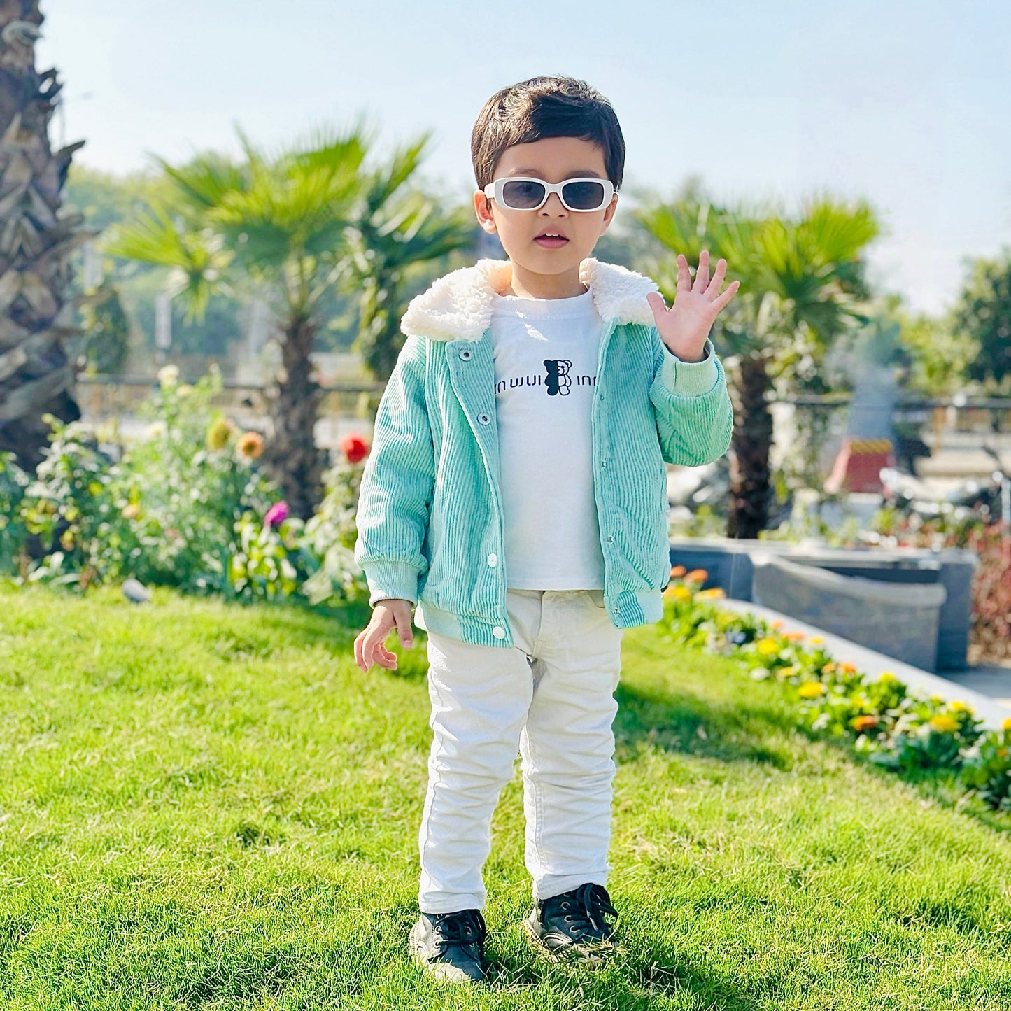 Cozy Toddler Plush Jacket with Fur Collar