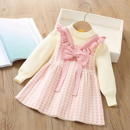 Cucumber Brand Cucumber Frocks For Baby Girl Cute Woolen Long