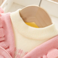 Cute Woolen Long Sleeve Knitwear Frock for Girls - PInk