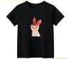 100% Cotton Short Sleeve Tops Black Round Neck Kids Baby Girl T Shirt - Crazy Toes ®