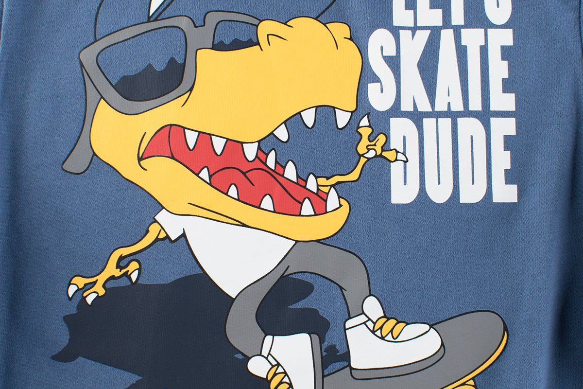 Dino Kids T-Shirt: Summer Fun with trendy print on the back - Crazy Toes ®