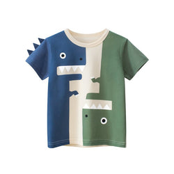 Dinosaur Pattern Boys Summer T-shirts: Unleash the Adventure! - Crazy Toes ®