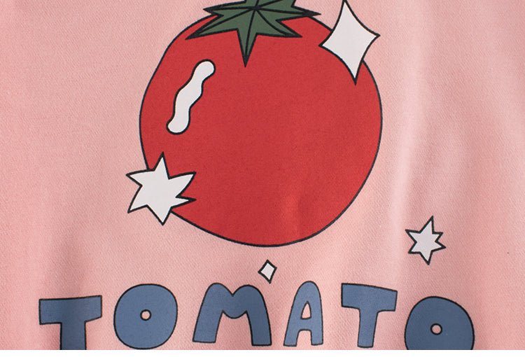 Full Sleeve Tops - Cute Tomato Cotton Sweatshirt Girls' - Crazy Toes ®