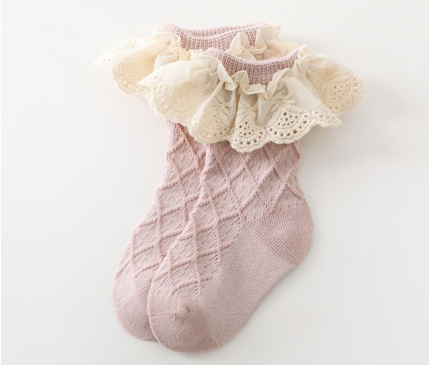 Experience Comfort & Style: Get 100% Cotton Girls Ruffled Socks with ...