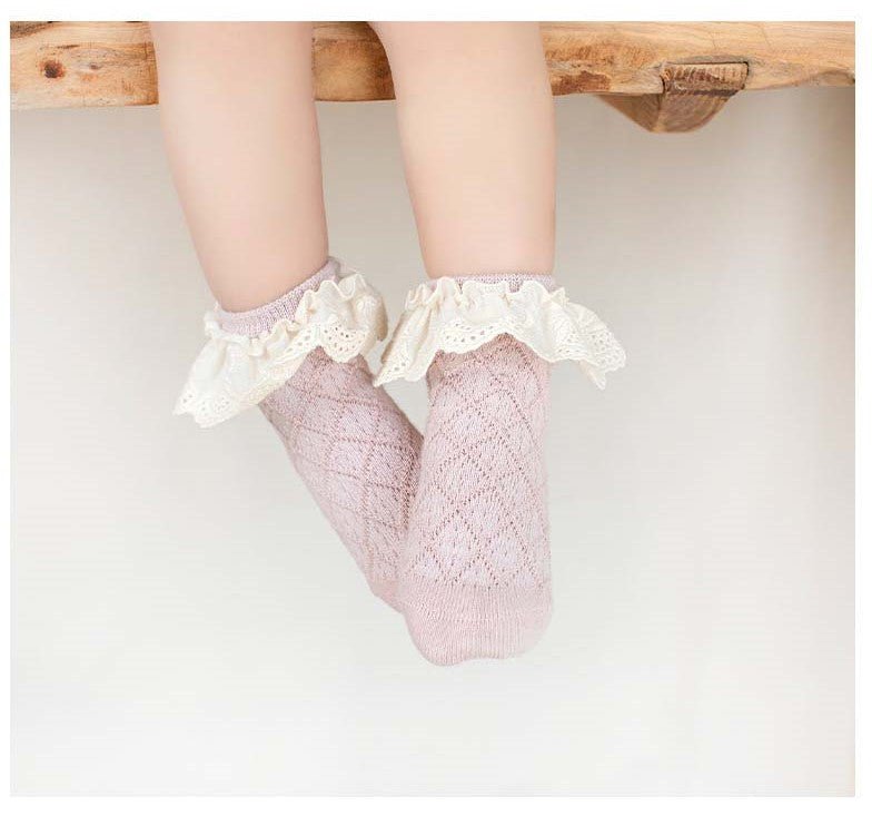 Experience Comfort & Style: Get 100% Cotton Girls Ruffled Socks with ...