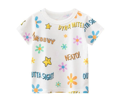 Girl's Short Sleeves T Shirt for Summers Children Beach T Shirts style - Crazy Toes ®