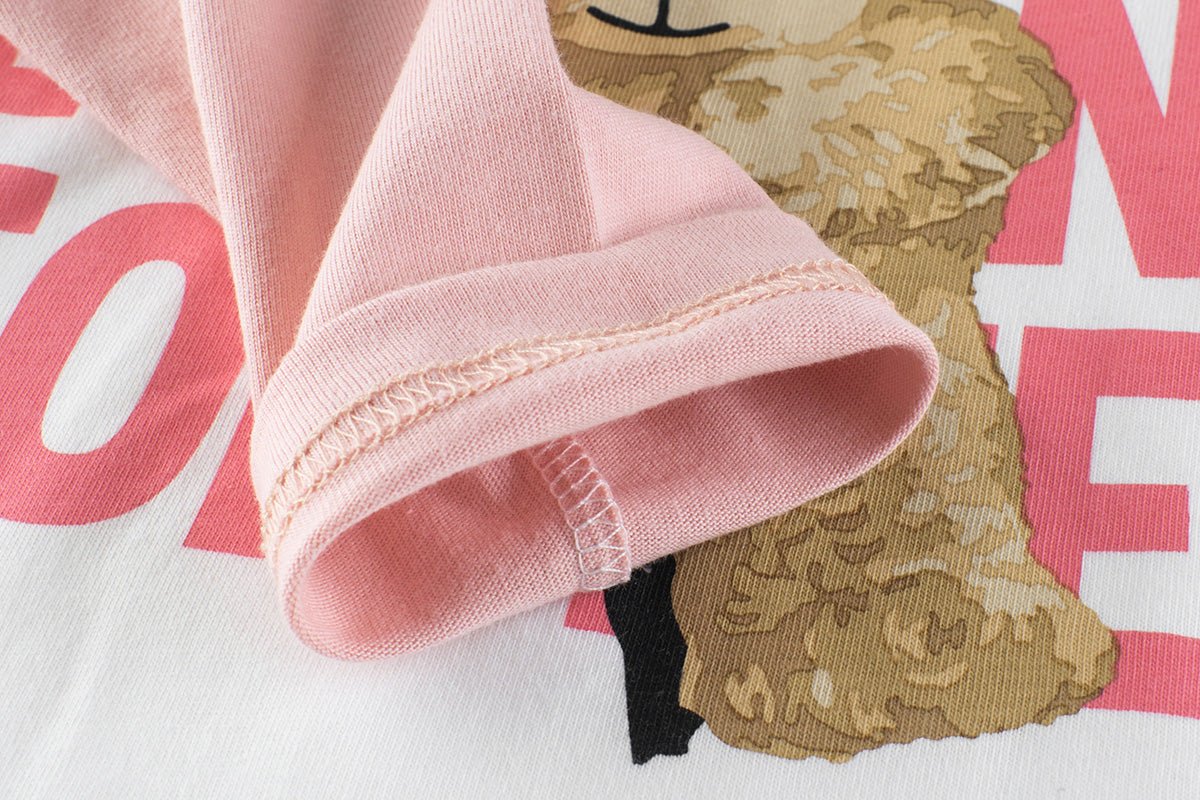 Peeking Teddy Long Sleeve T Shirt for Girls: Comfortable and Playful - Crazy Toes ®